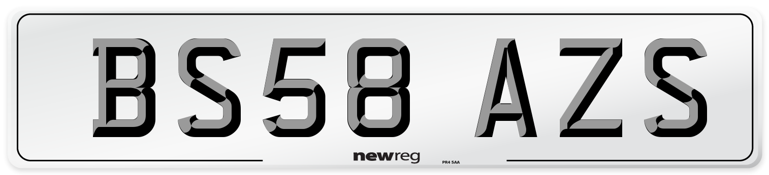 BS58 AZS Number Plate from New Reg